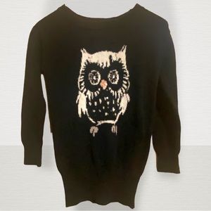 Girl’s Owl Black Gap Kids Sweater XS (4-5)